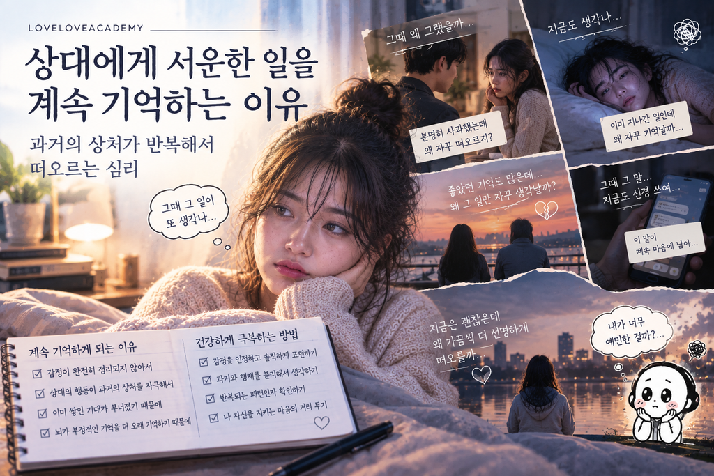 연애에서 상대에게 서운한 일을 계속 기억하는 이유와 과거의 상처가 반복해서 떠오르는 심리