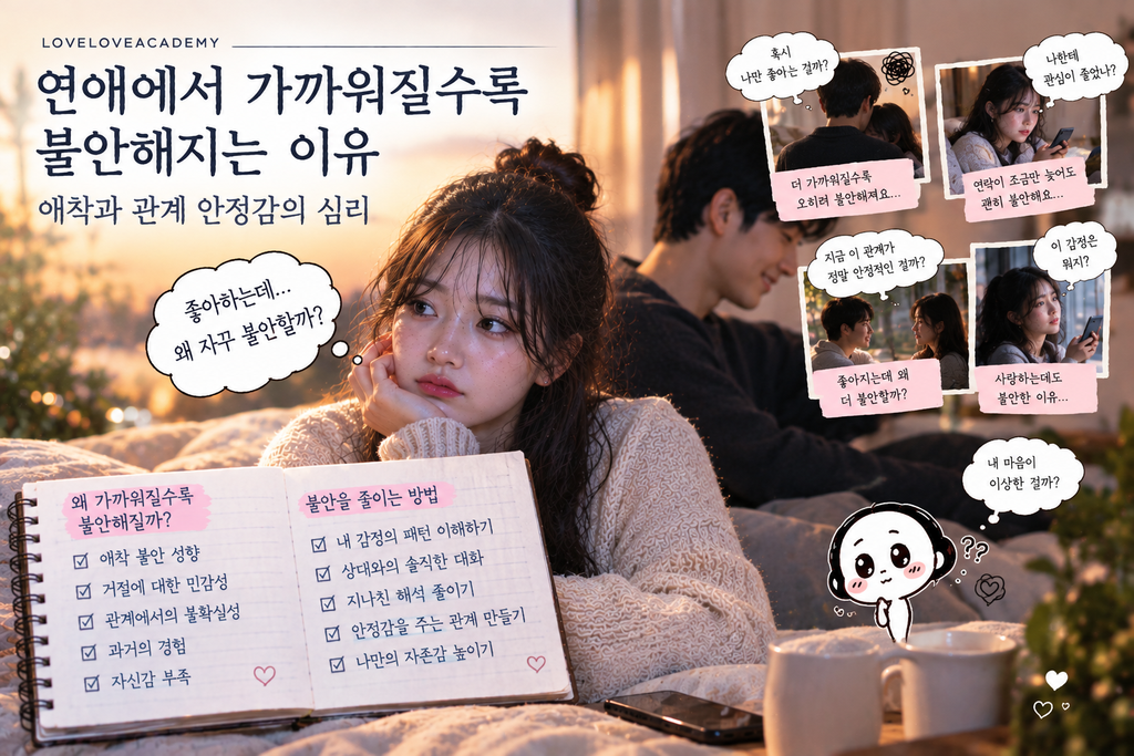 연애에서 가까워질수록 불안해지는 이유와 애착 및 관계 안정감의 심리