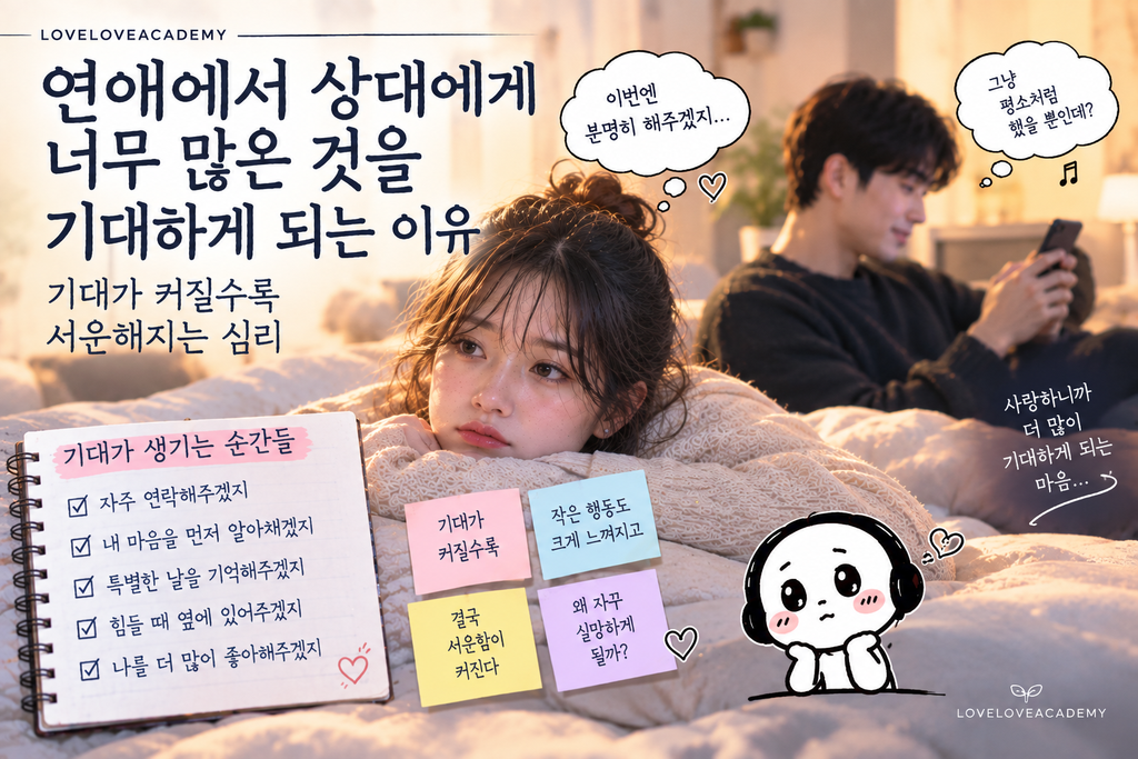 연애에서 상대에게 너무 많은 것을 기대하게 되는 이유와 기대가 커질수록 서운해지는 심리