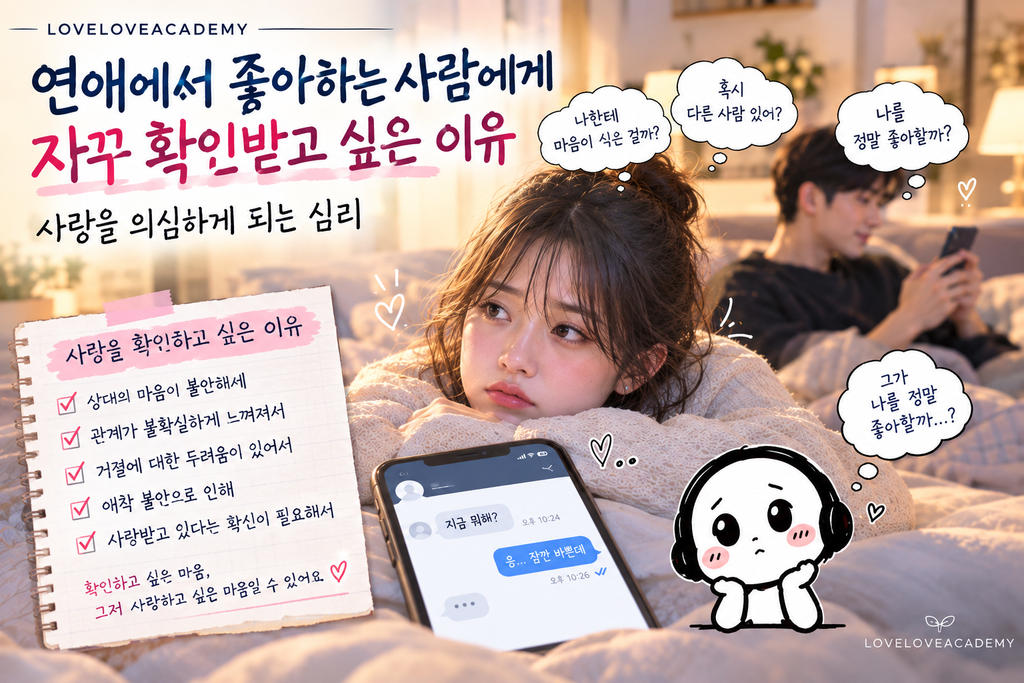 연애에서 좋아하는 사람에게 자꾸 확인받고 싶은 이유와 사랑을 의심하게 되는 심리